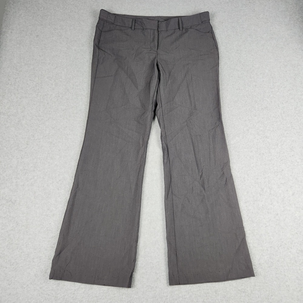 Joe B by Joe Benbasset Dress Pants Women 9 Gray Mid Rise Career Stretch Wide Leg